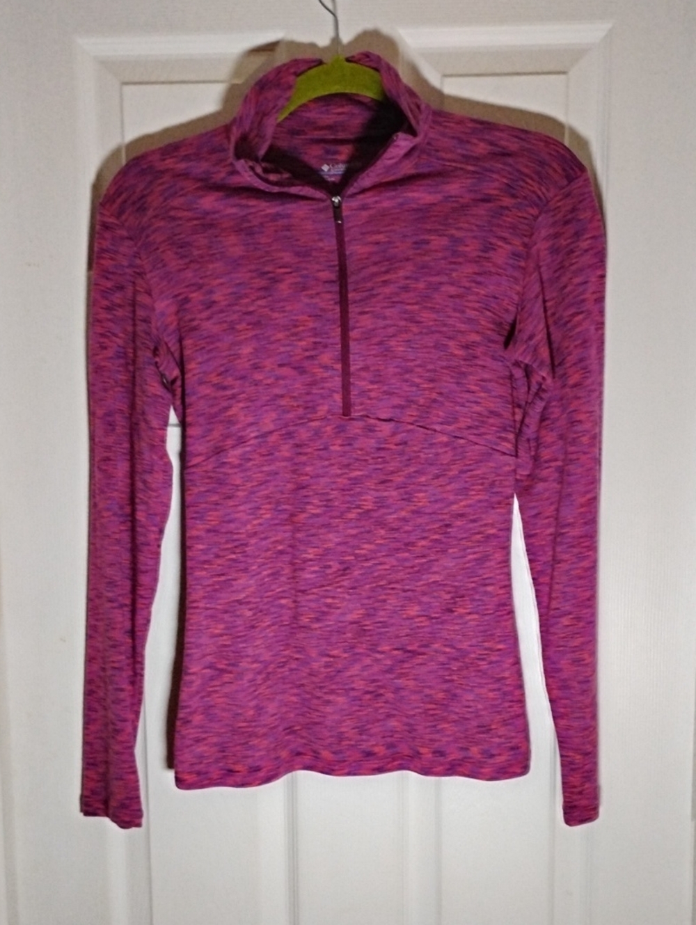 Columbia 1/4 Zip Long Sleeve Warmup Jersey Women's Pink Purple